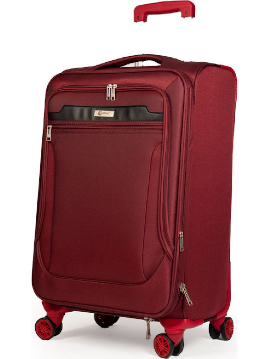 Cardinal 3300 Kabinen-Koffer Stoff Burgundisch mit 4 Räder Höhe 50cm
