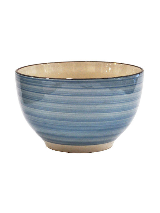 Sidirela Rustic Müslischüssel Rund Keramik Blue mit Durchmesser 14.3cm 1Stück