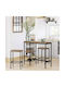 Table Bar Wooden with Metal Frame Dark Brown 110x40x90cm