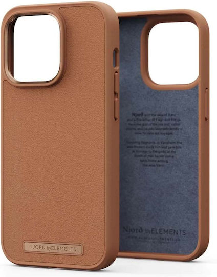 Njord Leather Back Cover Leather 2mm Cognac (iPhone 14 Pro)