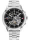 Tommy Hilfiger Henry Ανδρικό Ρολόι 44mm Χρονογράφος Μπαταρίας με Ασημί Μεταλλικό Μπρασελέ