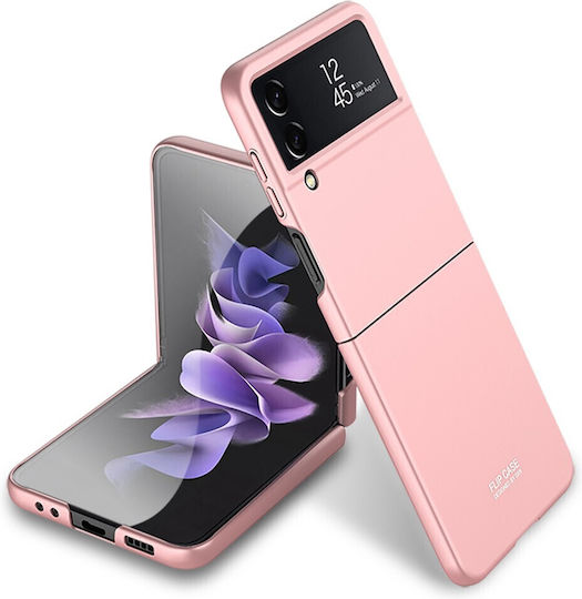 GKK 360 Vollschutz Gehärtetes Glas / Kunststoff Set mit Glas Rosa (Galaxy Z Flip4)