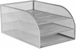 Osco Filing Tray Metallic with 3 Shelf Gray 37x17x24cm