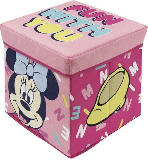 Arditex Children's Stool with Storage Space made of Fabric Fuchsia 30x30x30cm 1pcs