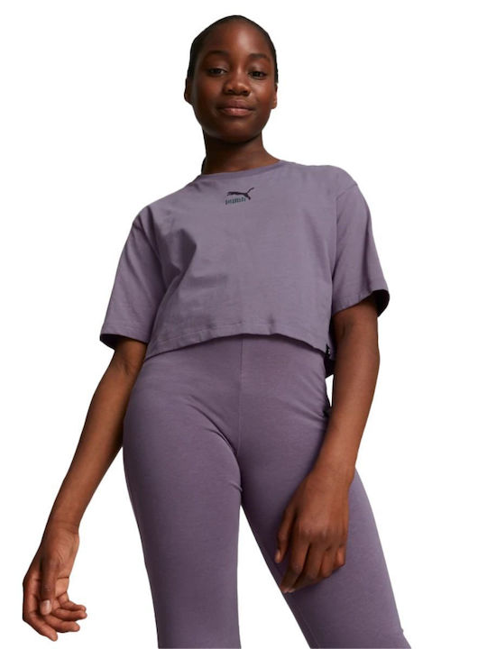 Puma Crop Top pentru copii Cu mânecă lungă Violet