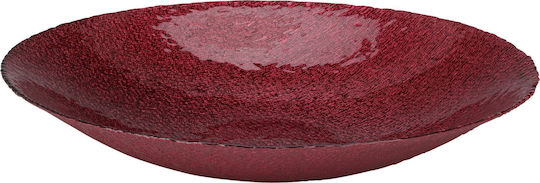 JK Home Decoration Weihnachtliche Teller Glas Rot L40xD40cm.