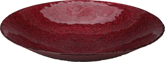 JK Home Decoration Weihnachtliche Glas-Pfanne Rote 30x30cm