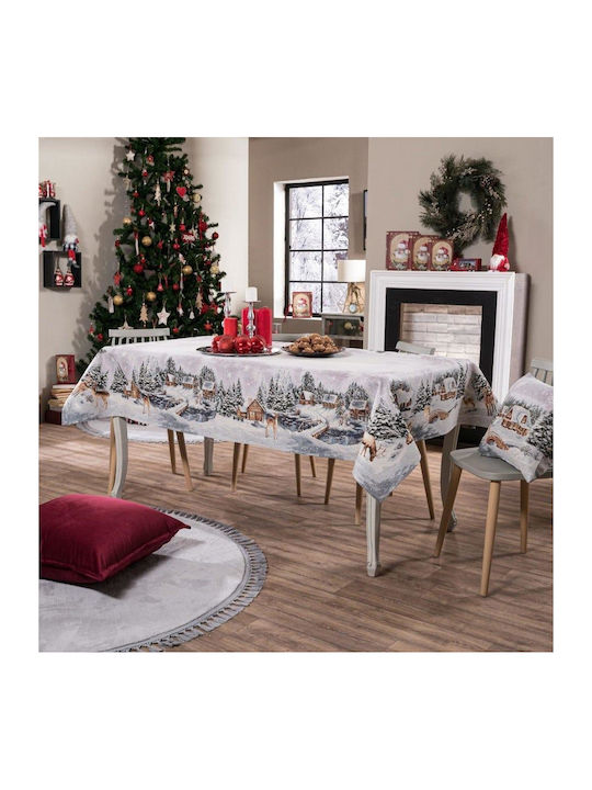 Teoran Christmas Fabric Tablecloth Ornament L180xW140cm