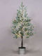 Christmas Tree Snow Flower Snowy 120cm in Pot with LED Lighting