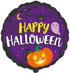 18" Purple Happy Halloween Balloon