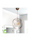 Megapap Phillipe Κρεμαστό Φωτιστικό Χρυσό με Ντουί E27 35x35x70εκ.