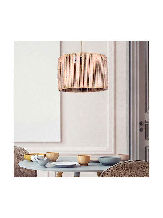 Megapap Zale Pendant Light Brown with Socket E27 28x28x65cm