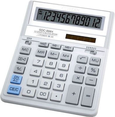 Citizen Calculator 12 Digits in White Color