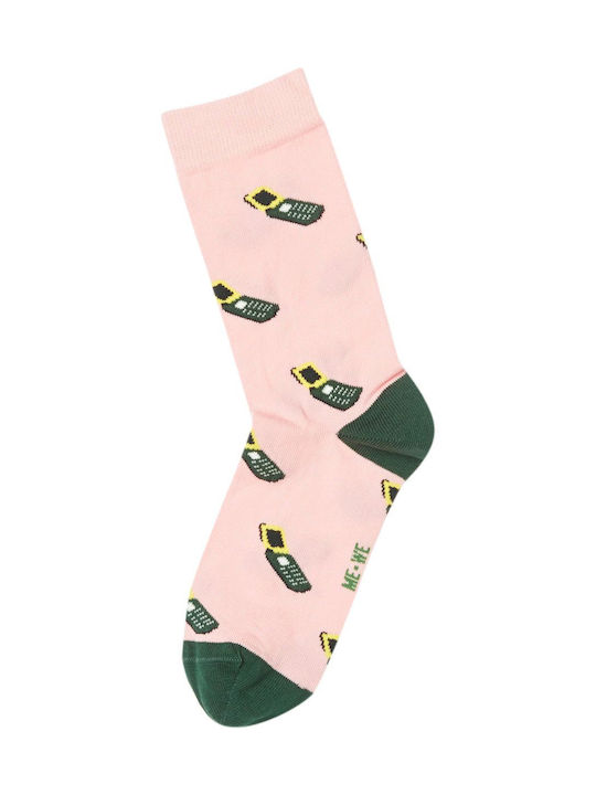 ME-WE -D2 Women's Socks Pink