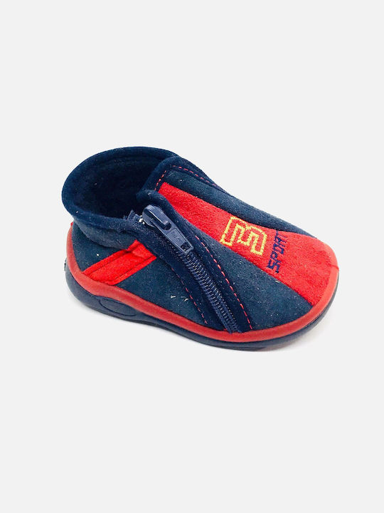 Children's Anatomical Slippers Anatomical Slippers for Boy comfy-tram-blue