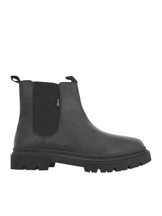 Ledice Leder Schwarz Chelsea Stiefeletten