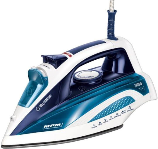 MPM Steam Iron 2800W with Non-stick Plate and Continuous Steam Supply 50g/min