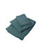 Dimcol Bath Towel Set 3pcs Combed Petrol Blue Weight 500gr/m²