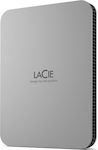 Lacie Mobile Drive USB 3.2 / USB-C Externe HDD 2TB 2.5" Moon Silver