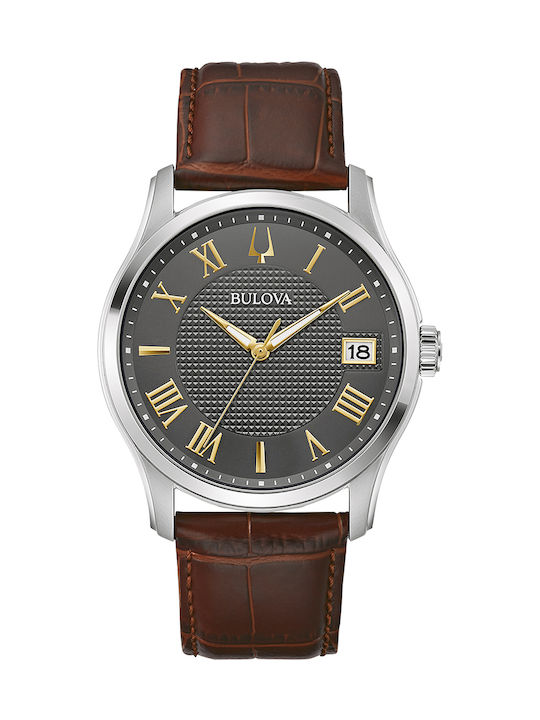 Bulova Wilton Watch Battery with Brown Leather ...