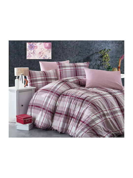 Dimcol Εκάβη Super Double Duvet Cover 220x240 422 Mauve