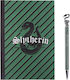 PCMerch Harry Potter Σετ 2 Παιδικά Σημειωματάρια A5 με Λευκές Σελίδες Πράσινα