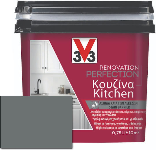 V33 Renovation Perfection Kitchen Χρώμα Slate Satin 75ml 118056