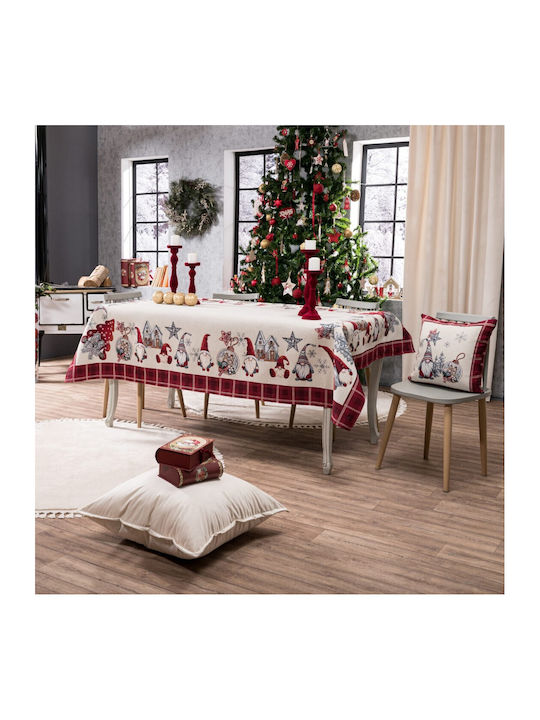 Teoran Christmas Tablecloth Fabric Red L140xW14...