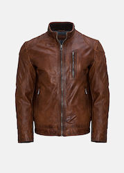 Milestone Pepino Men's Winter Leather Jacket Cognac