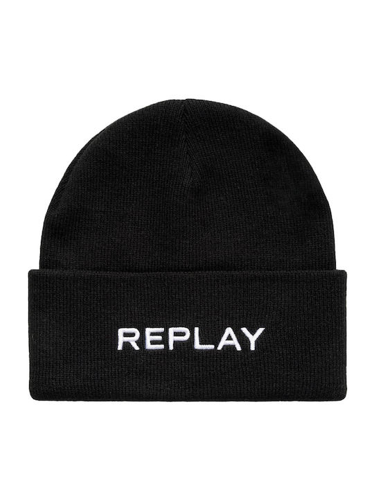 Replay Beanie Männer Beanie Gestrickt in Schwarz Farbe