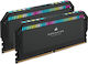 Corsair Dominator Platinum RGB 64GB DDR5 RAM mit 2 Modulen (2x32GB) und Geschwindigkeit 5600 für Schreibtisch