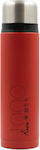 Laken Beverages Bottle Thermos Stainless Steel BPA Free Red 1lt with Cap-Cup