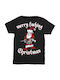 Rock Off Merry Effing Christmas T-shirt Schwarz MHEADTEE64MB-M