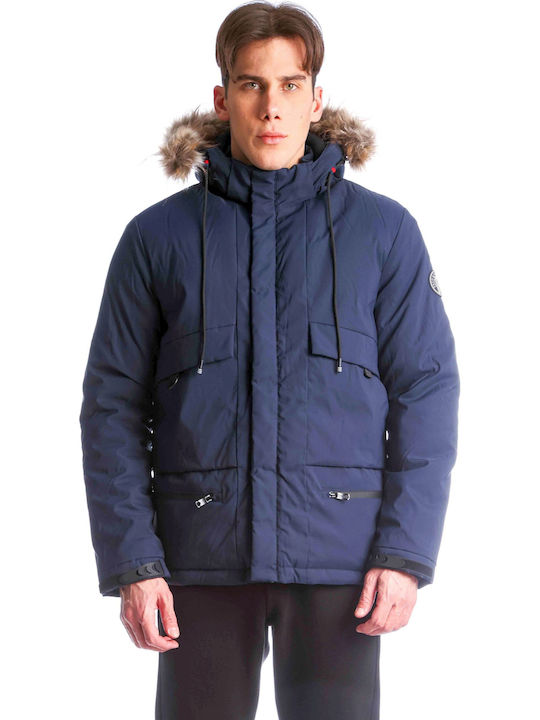Χειμωνιάτικο Μπουφάν Puffer Navy Μπλε