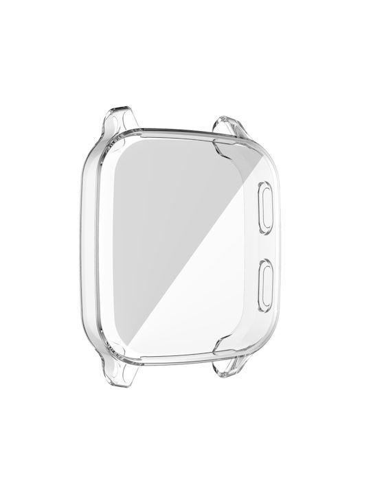 Carcasă de Silicon cu Sticlă în culoarea Transparent pentru Garmin Venu Sq