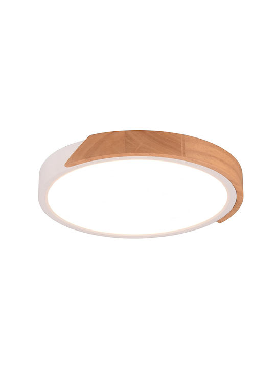 Trio Lighting Jano Πλαφονιέρα Οροφής 31.5εκ. Λευκή με Ενσωματωμένο LED