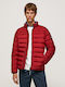 Pepe Jeans Jack Herren Winter Jacke Puffer Wasserdicht Burgundisch