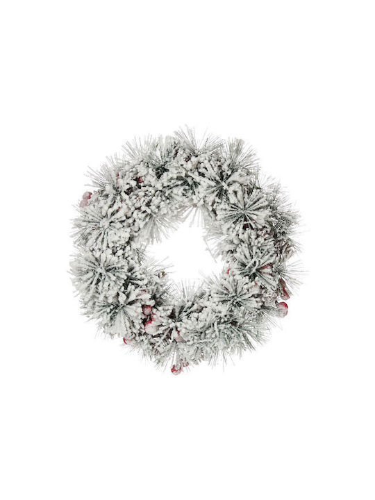 TnS Christmas Decorative Wreath 36cm με Berries (Various Designs/Colours)
