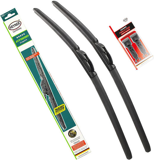 Heyner Hybrid Front Set Car Wiper Blades 600mm 380mm for Nissan Qashqai