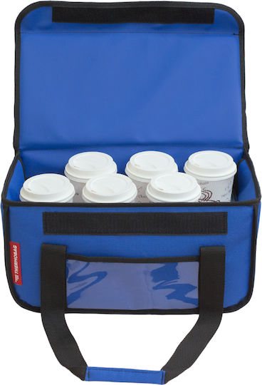 Geantă Izotermică Transport Cafea 11 Locuri cu Capacitate 20lt 42x22x22cm. Albastru