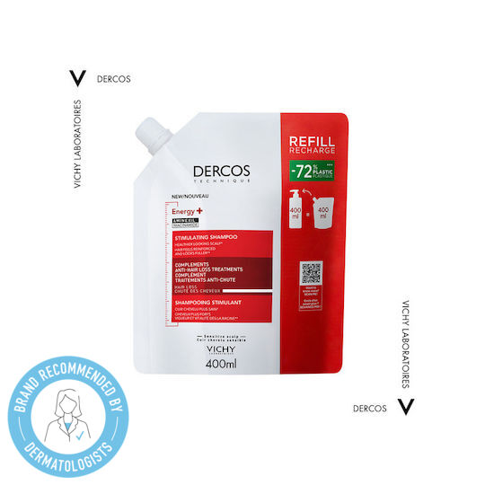 Vichy Dercos Energy+ Refill Shampoos against Hair Loss for All Hair Types 500ml