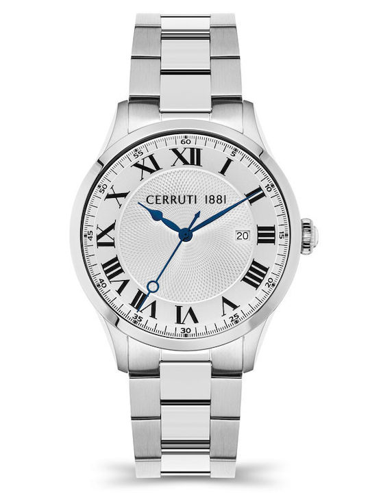 Torcegno Herrenuhr 40mm Batterie Silber