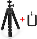 Flexible Tripod pentru telefon mobil Negru