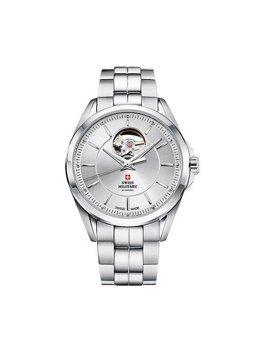 Swiss Military by Chrono Watch Automatic with Silver Metal Bracelet