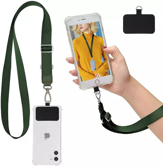 Leewello Lanyard Neck Strap for Mobile Phones Dark Green
