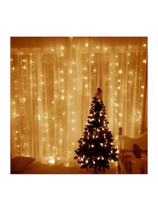 240 Christmas Lights LED 3m. x 200cm Warm White of type Curtain