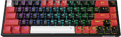 Redragon K631 Pro BRW Безжична Геймърска Mechanical Keyboard 65% с Червено по поръчка превключватели и RGB подсветка (Английска US) Черно