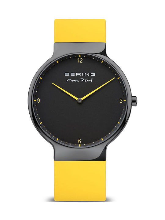 Bering Time Max Rene Uhr mit Gelb Kautschukarmband