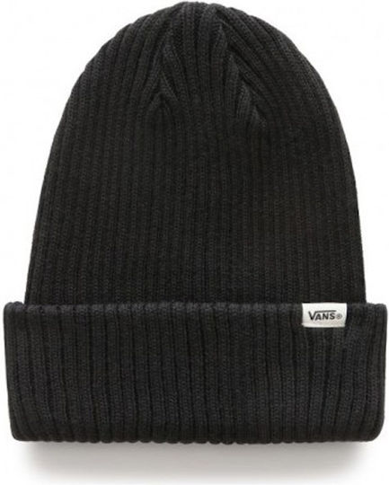 Beanie Ανδρικός Σκούφος με Rib Πλέξη σε Μαύρο χρώμα