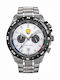 Patrouille De France Athos 3 Herrenuhr 47mm Chronograph Batterie mit Silber Metallarmband